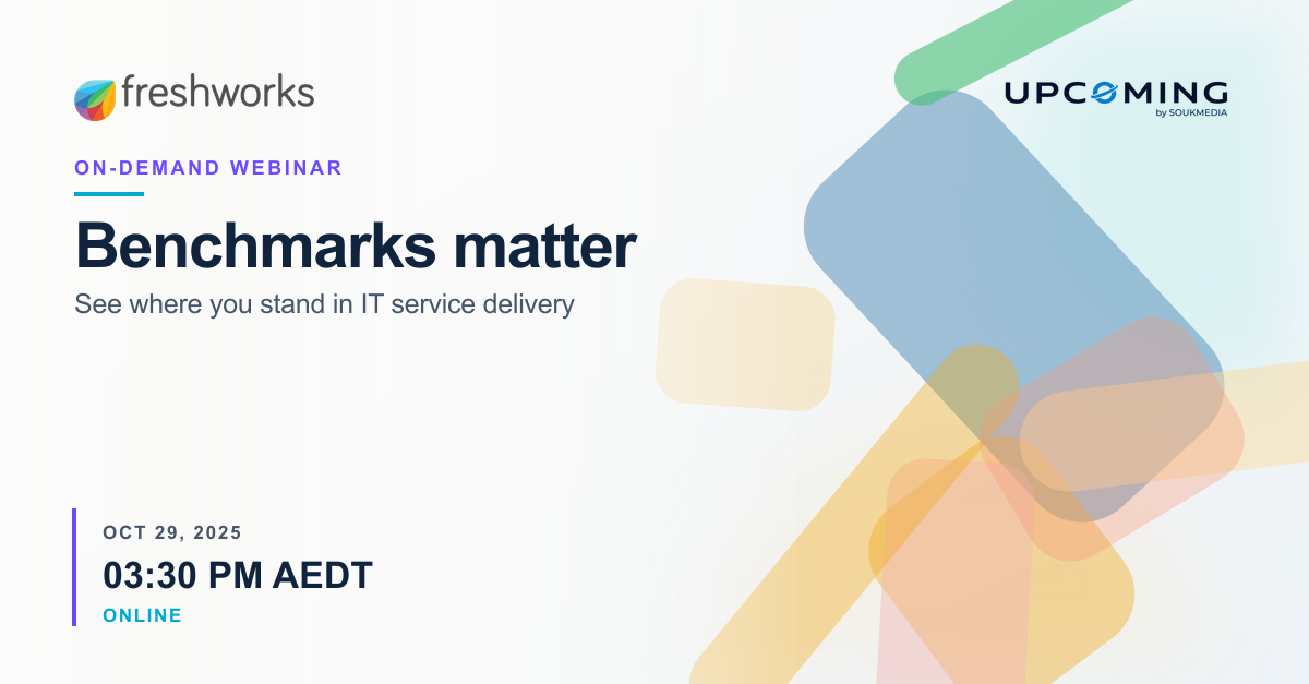 Benchmarks matter: See where you stand in IT service delivery — Freshworks event banner