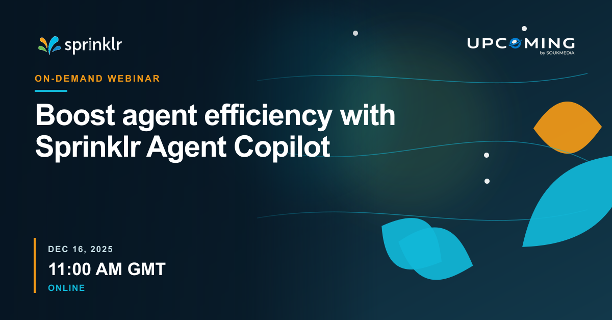 Boost agent efficiency with Sprinklr Agent Copilot — Sprinklr event banner