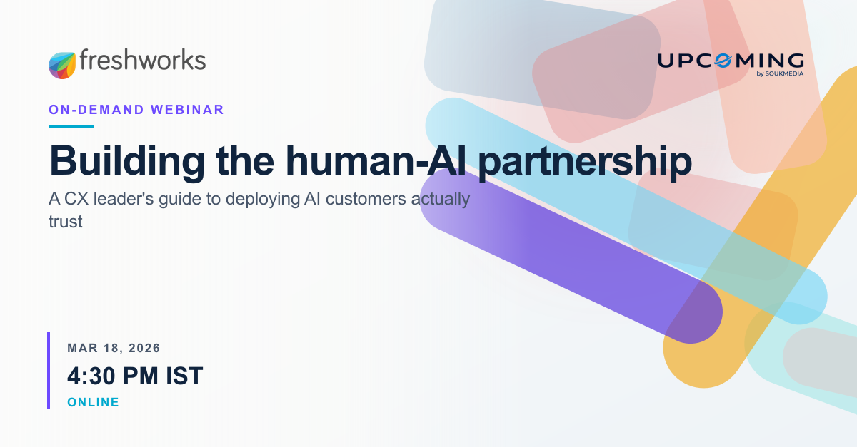 Building the human-AI partnership: A CX leader's guide to deploying AI customers actually trust — Freshworks event banner
