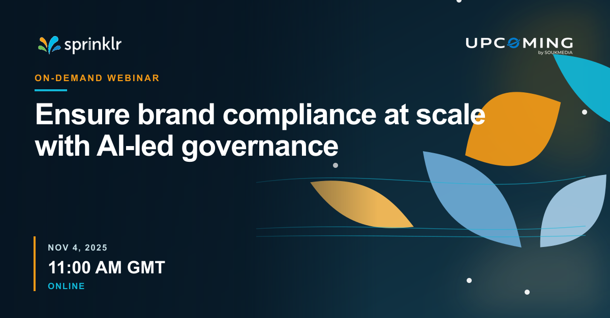 Ensure brand compliance at scale with AI-led governance — Sprinklr event banner