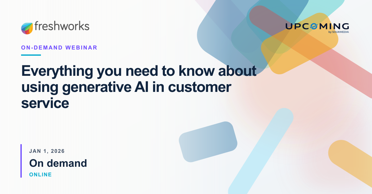 Everything you need to know about using generative AI in customer service — Freshworks event banner