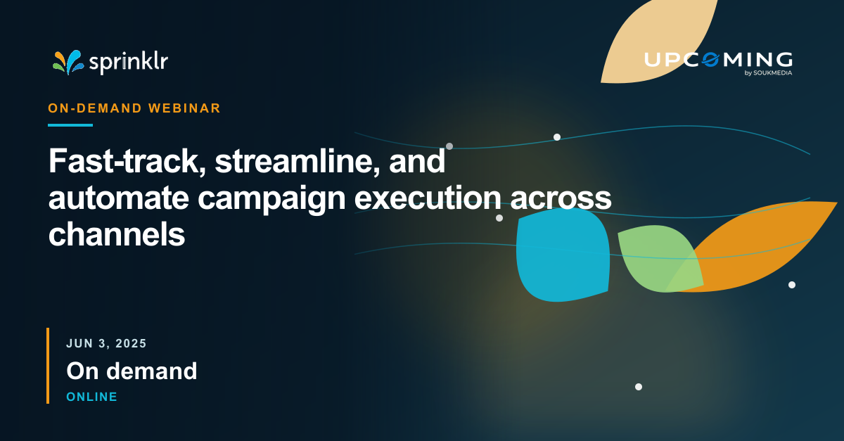 Fast-track, streamline, and automate campaign execution across channels — Sprinklr event banner
