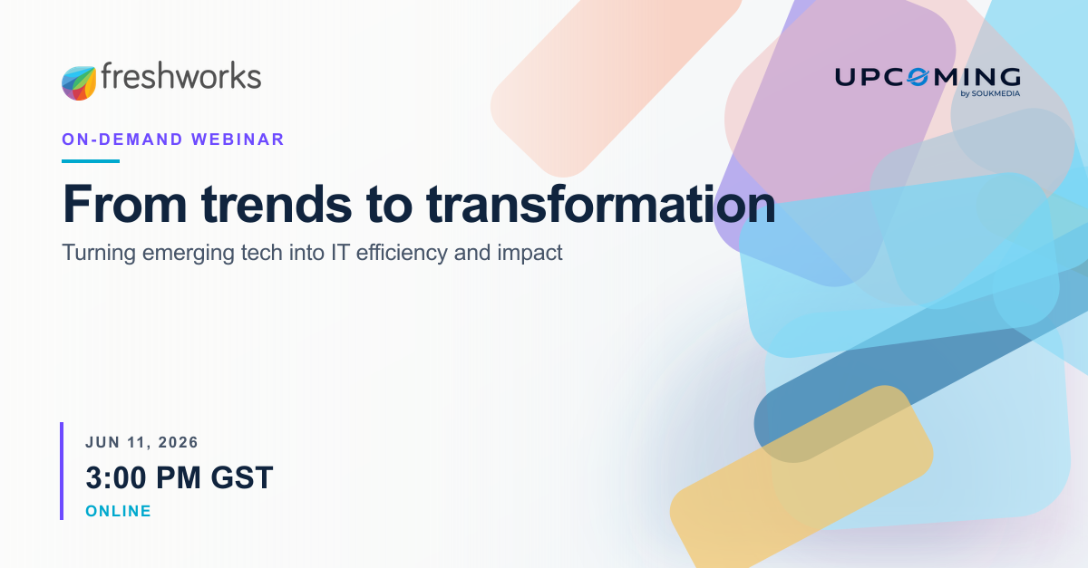From trends to transformation: Turning emerging tech into IT efficiency and impact — Freshworks event banner