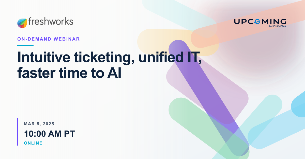 Intuitive ticketing, unified IT, faster time to AI — Freshworks event banner