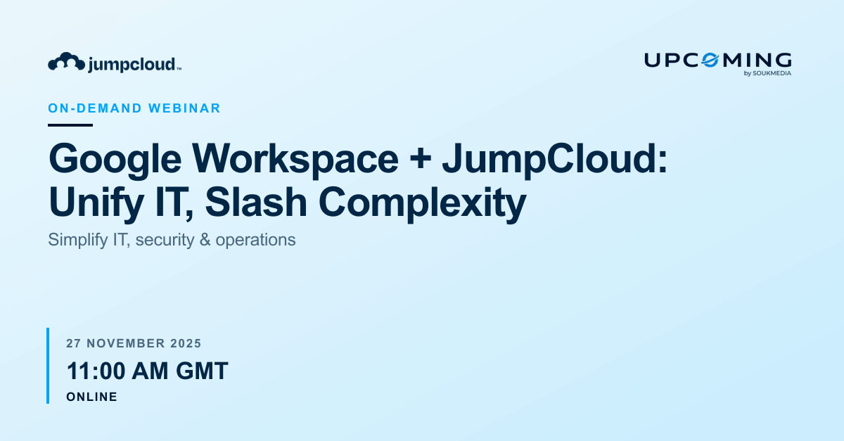Google Workspace + JumpCloud: Unify IT, Slash Complexity. — JumpCloud event banner
