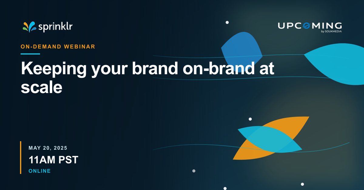 Keeping your brand on-brand at scale — Sprinklr event banner