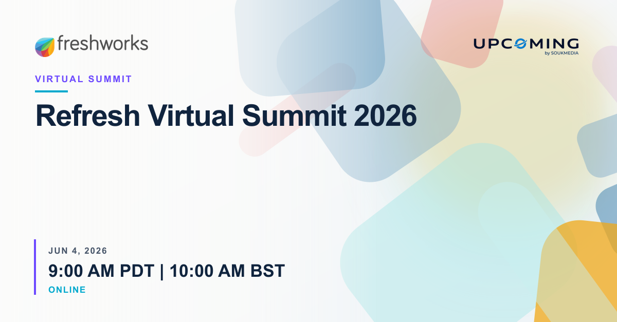Refresh Virtual Summit 2026 — Freshworks event banner