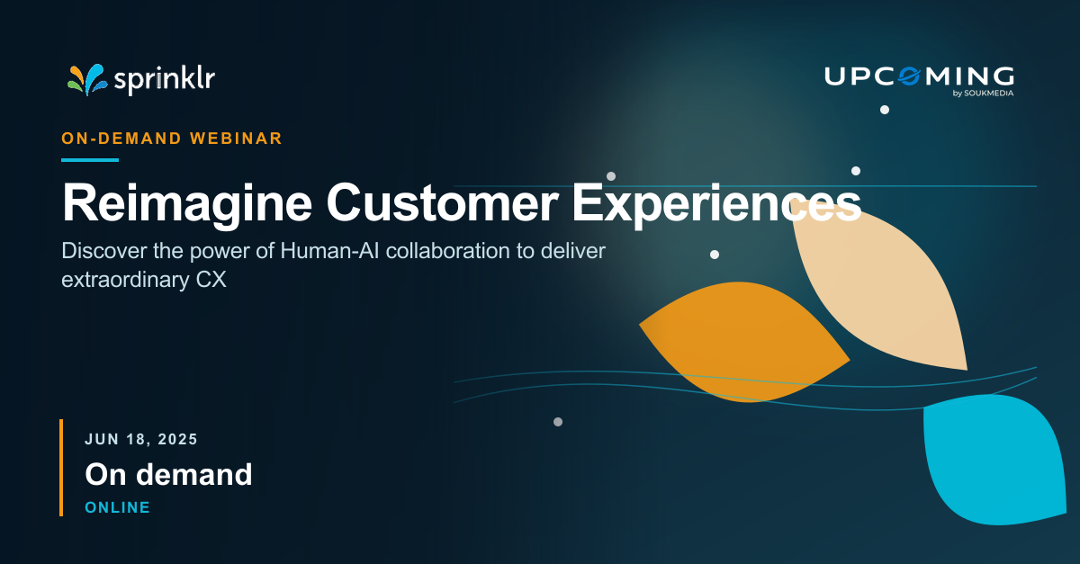 Reimagine Customer Experiences: Discover the power of Human-AI collaboration to deliver extraordinary CX — Sprinklr event banner