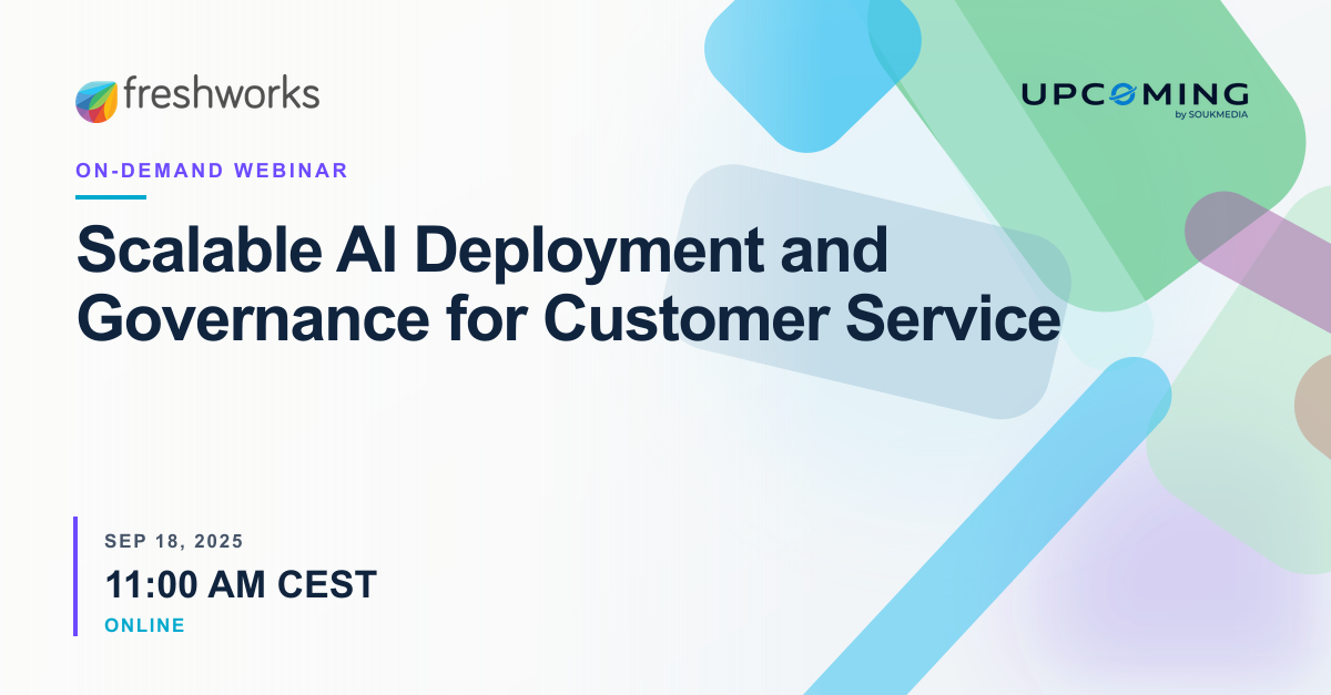 Scalable AI Deployment and Governance for Customer Service — Freshworks event banner
