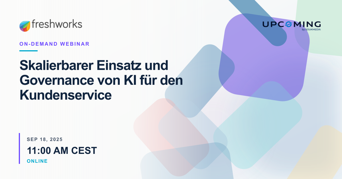 Skalierbarer Einsatz und Governance von KI für den Kundenservice — Freshworks event banner