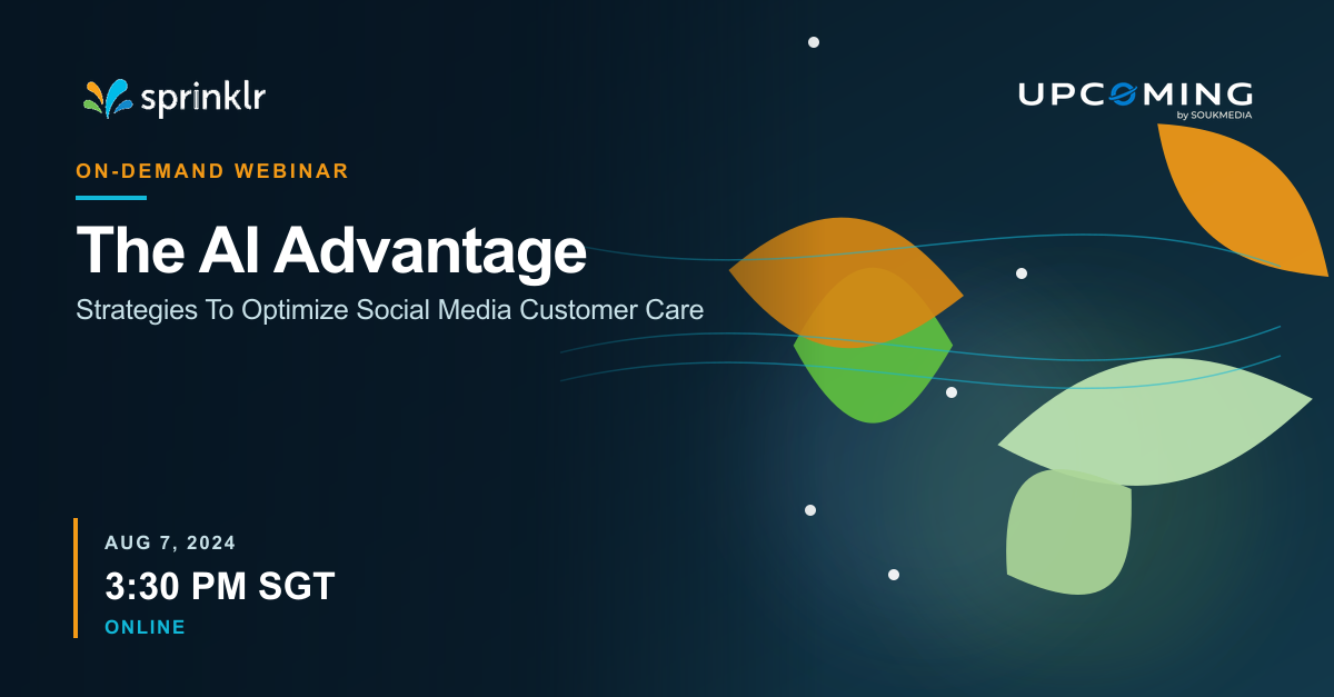 The AI Advantage: Strategies To Optimize Social Media Customer Care — Sprinklr event banner
