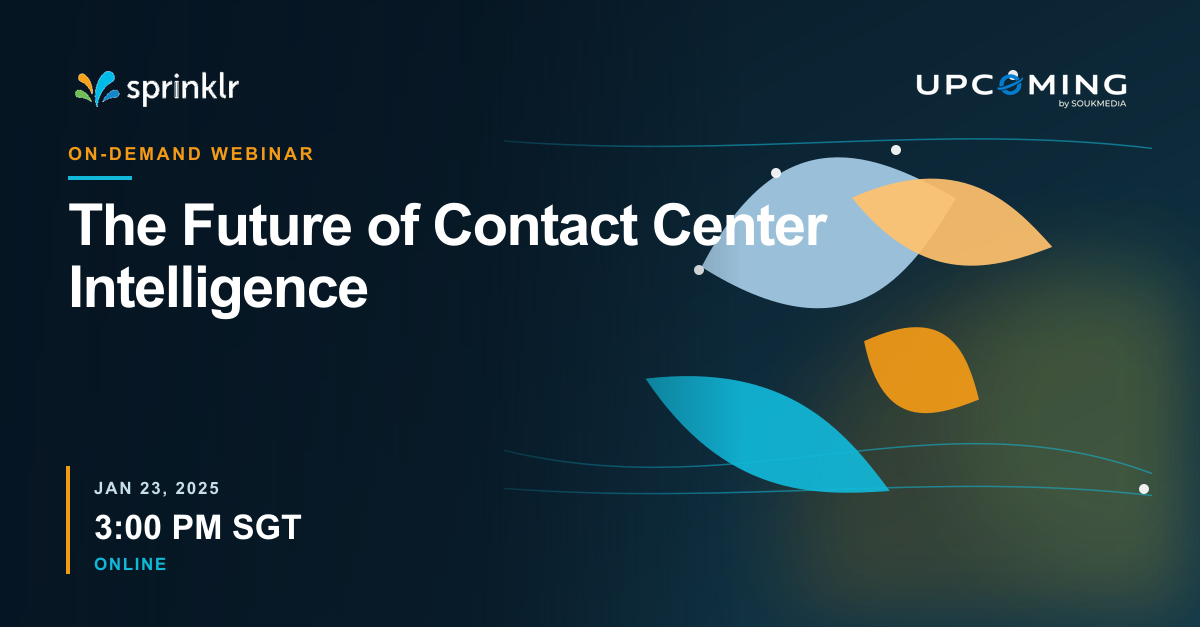 The Future of Contact Center Intelligence — Sprinklr event banner