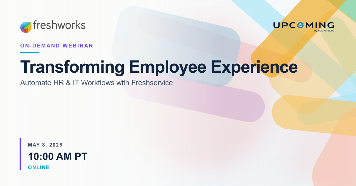 Transforming Employee Experience: Automate HR & IT Workflows with Freshservice — Freshworks event banner