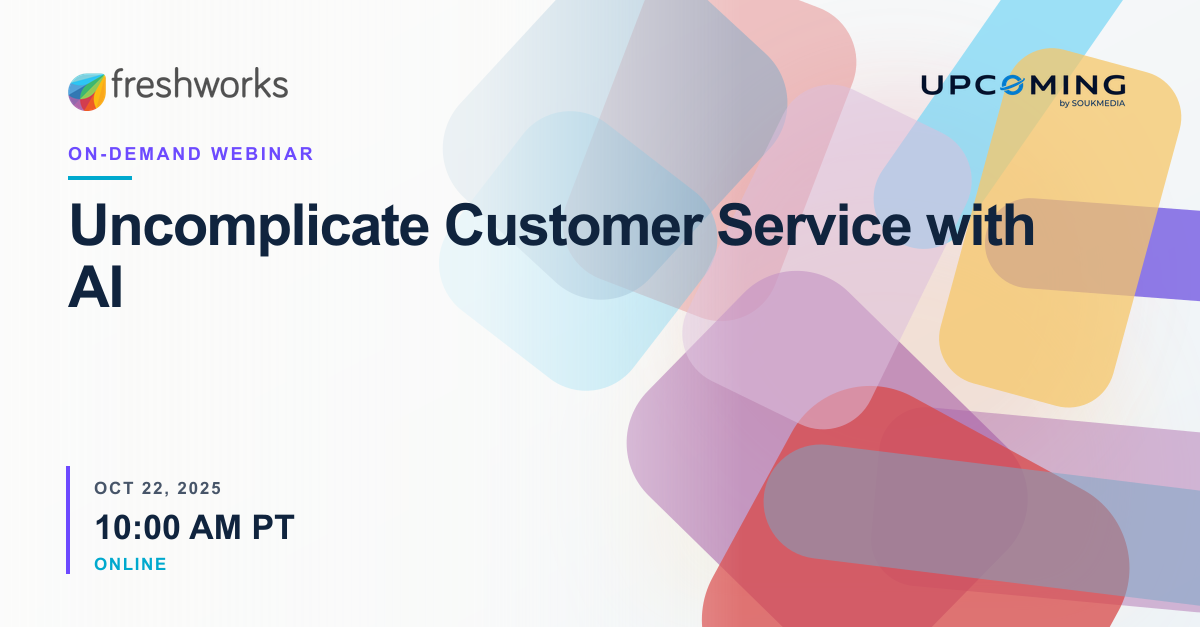 Uncomplicate Customer Service with AI — Freshworks event banner