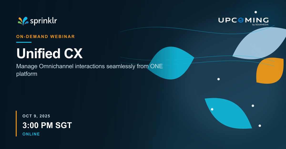 Unified CX: Manage Omnichannel interactions seamlessly from ONE platform — Sprinklr event banner