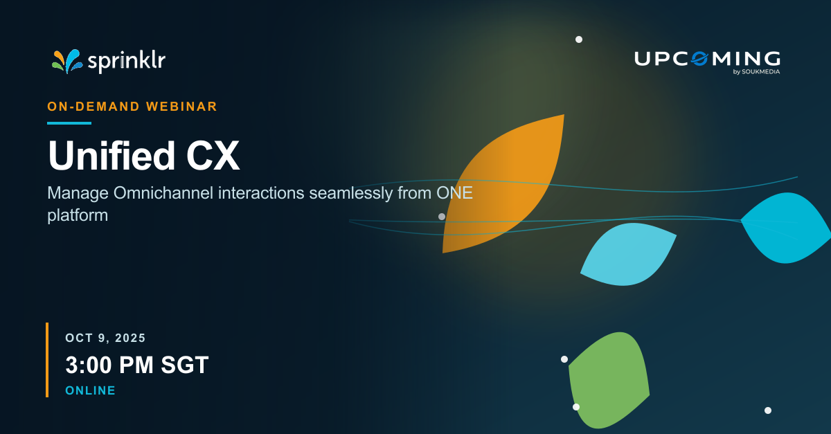 Unified CX: Manage Omnichannel interactions seamlessly from ONE platform — Sprinklr event banner